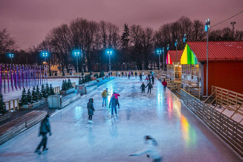 patinoire à Moscou 