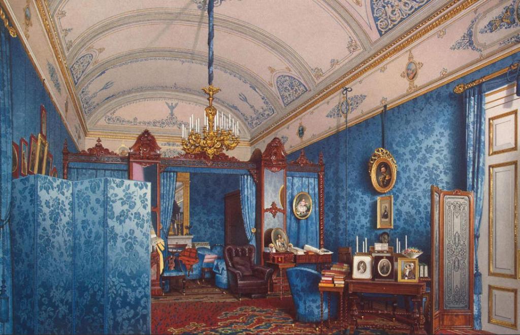 Chambre bleue des collections de l'Hermitage