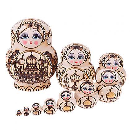 Poupées russes décoration decors 6 matriochka artisanat - Décoration
